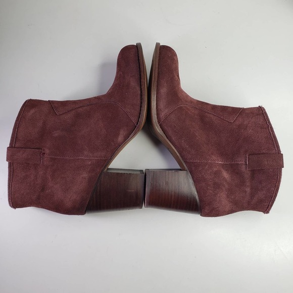 Splendid Lakota Bootie Suede Leather Heeled 11 Cranberry Maroon‎ Boot Revolve - Picture 6 of 11